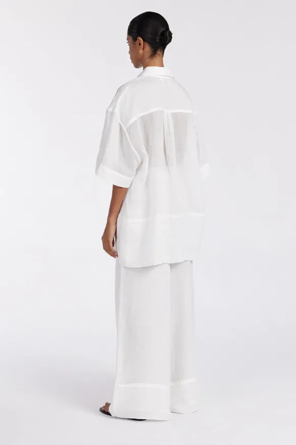 KAI WHITE RAMIE RESORT SHIRT