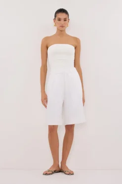 KAYLA WHITE LINEN BERMUDA SHORT