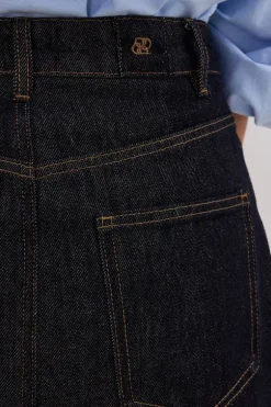 KERA RAW INDIGO DENIM A LINE SKORT
