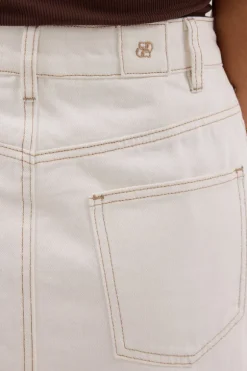 KERA WHITE DENIM A LINE SKORT