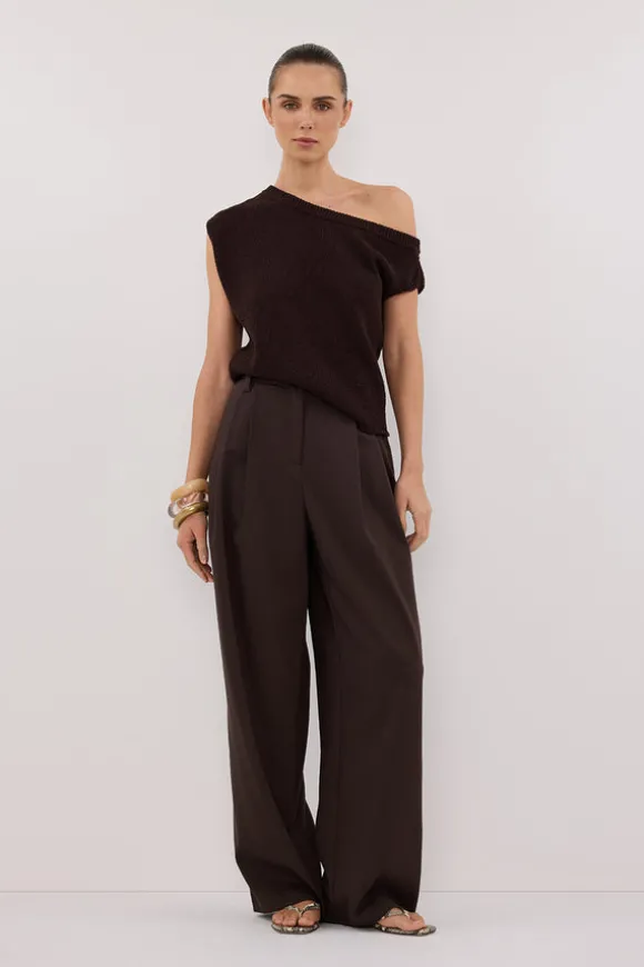 KERRY CHOC ASYM KNIT TOP