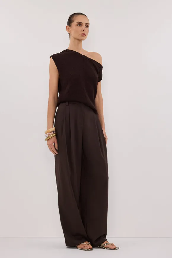 KERRY CHOC ASYM KNIT TOP