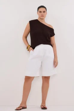 KERRY CHOC ASYM KNIT TOP