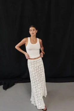 LEE OFF WHITE KNIT TANK