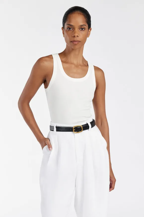 LEE OFF WHITE KNIT TANK