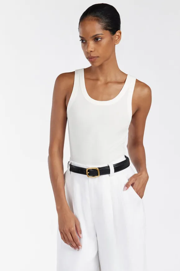 LEE OFF WHITE KNIT TANK