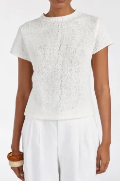 LEO OFF WHITE KNIT TOP