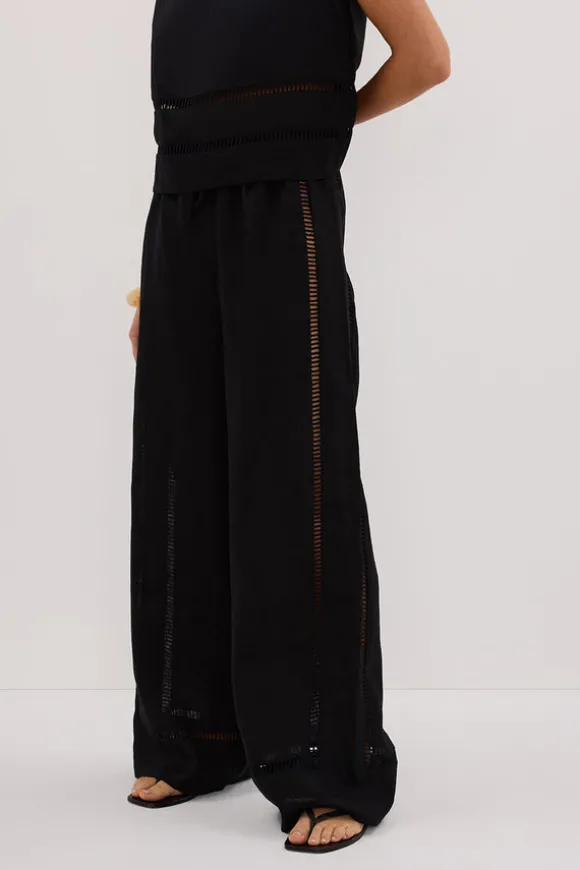 LINDSAY BLACK LINEN PANT