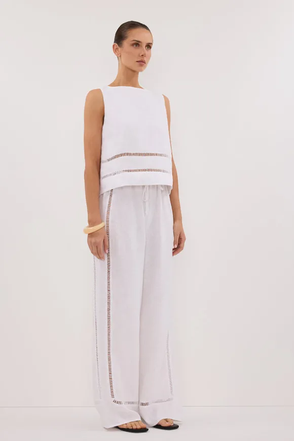 LINDSAY WHITE LINEN PANT