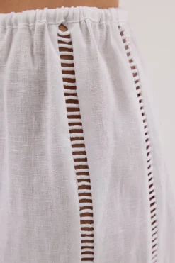 LINDSAY WHITE LINEN PANT