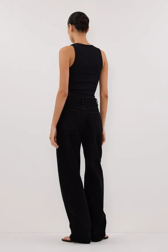 LIV BLACK DENIM BARREL LEG JEAN