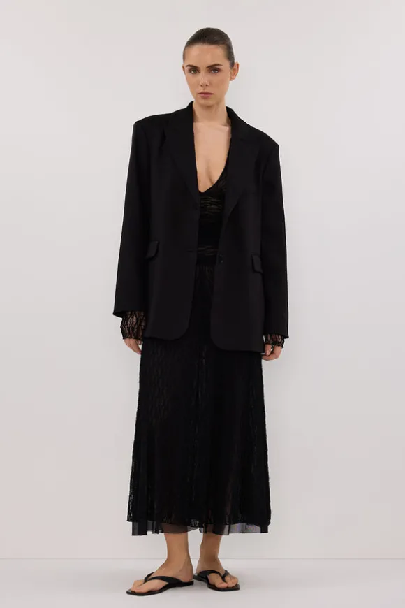 LIZZIE BLACK LACE LONG SLEEVE MAXI DRESS