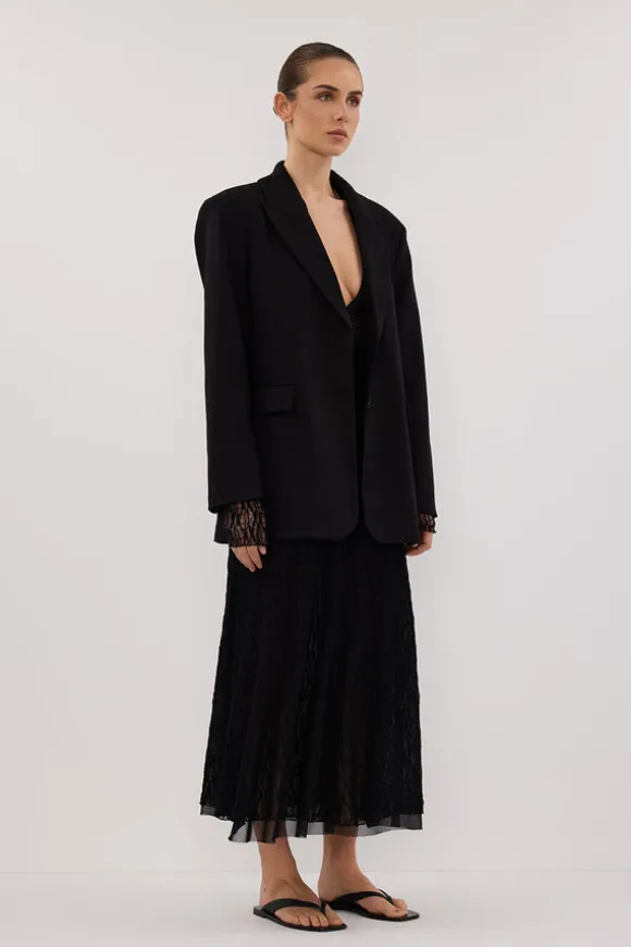 LIZZIE BLACK LACE LONG SLEEVE MAXI DRESS