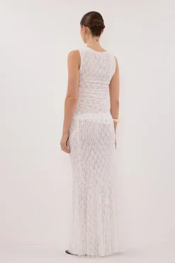 LIZZIE WHITE LAYERED LACE SKIRT