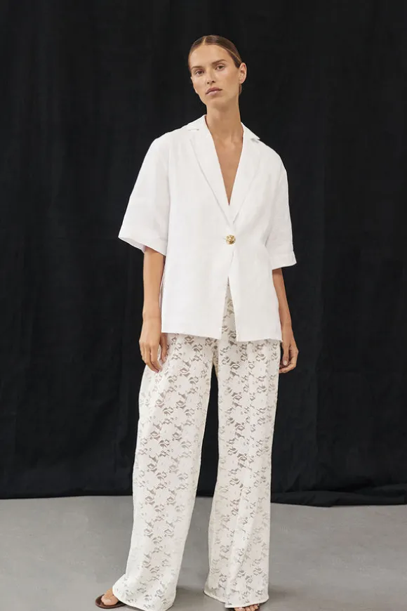 LOULA WHITE LACE PANT