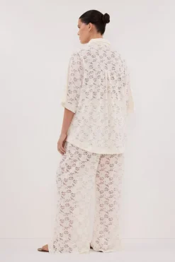 LOULA WHITE LACE PANT