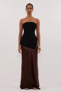 LUKE BLACK LONGLINE BANDEAU TOP