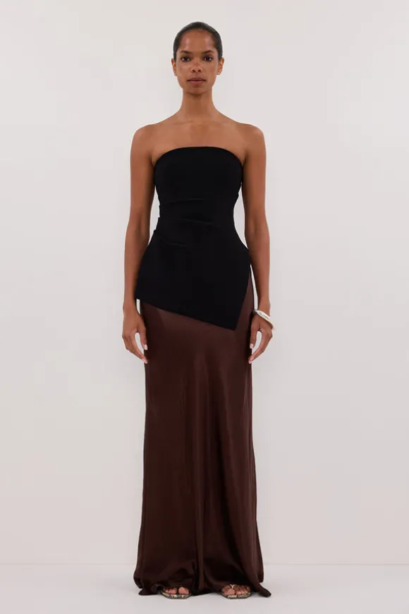 LUKE BLACK LONGLINE BANDEAU TOP