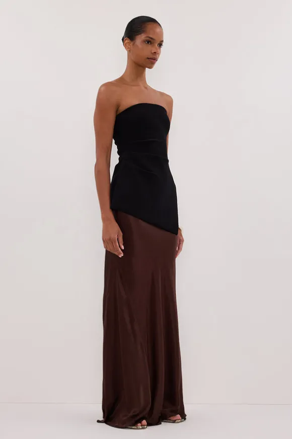 LUKE BLACK LONGLINE BANDEAU TOP
