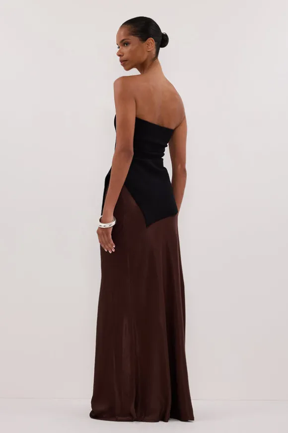 LUKE BLACK LONGLINE BANDEAU TOP
