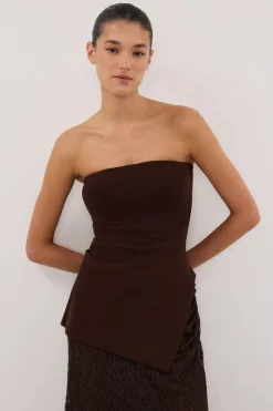 LUKE CHOC LONGLINE BANDEAU TOP
