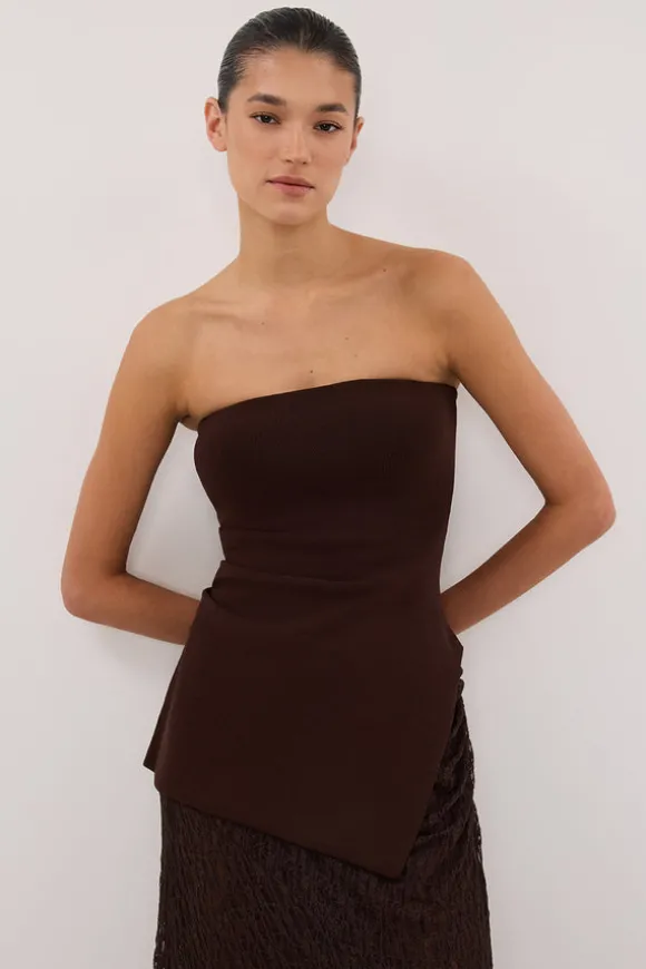 LUKE CHOC LONGLINE BANDEAU TOP