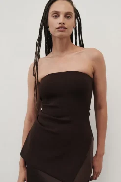 LUKE CHOC LONGLINE BANDEAU TOP