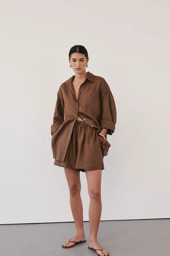 LUNE FONDANT OVERSIZED LINEN SHIRT