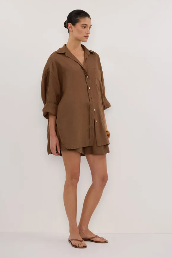 LUNE FONDANT OVERSIZED LINEN SHIRT