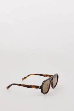 LUV LOU THE BANKS KHAKI SUNGLASSES