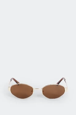 LUV LOU THE BOSTON GOLD SUNGLASSES