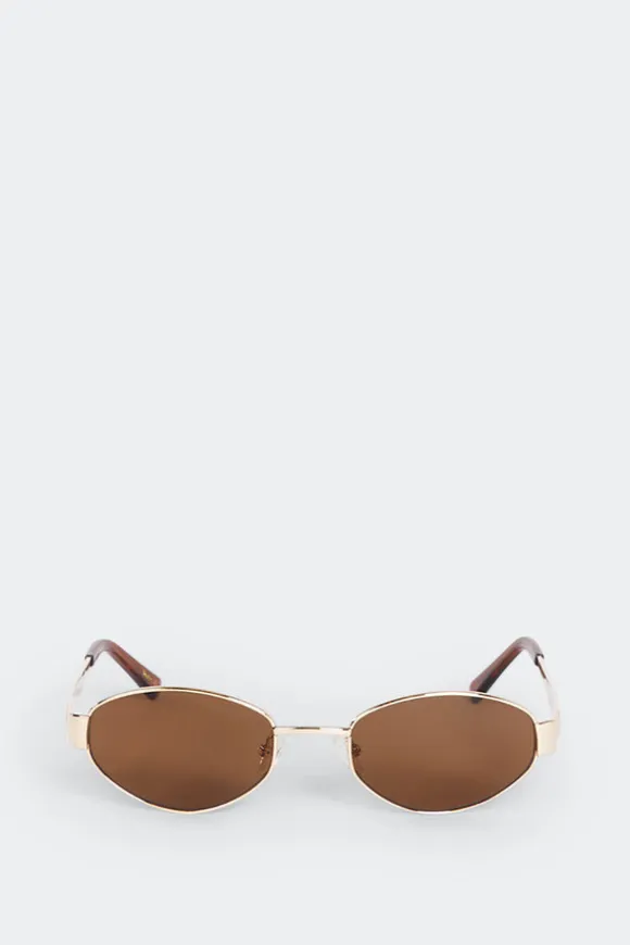 LUV LOU THE BOSTON GOLD SUNGLASSES