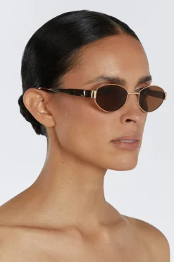 LUV LOU THE BOSTON GOLD SUNGLASSES