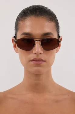 LUV LOU THE HARVEY BRONZE SUNGLASSES