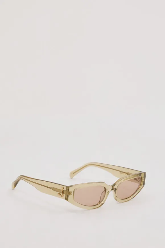 LUV LOU THE HAYLEY SAGE CRYSTAL SUNGLASSES