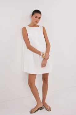 MAISIE WHITE POPLIN MINI DRESS