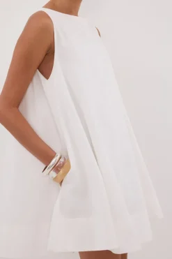 MAISIE WHITE POPLIN MINI DRESS