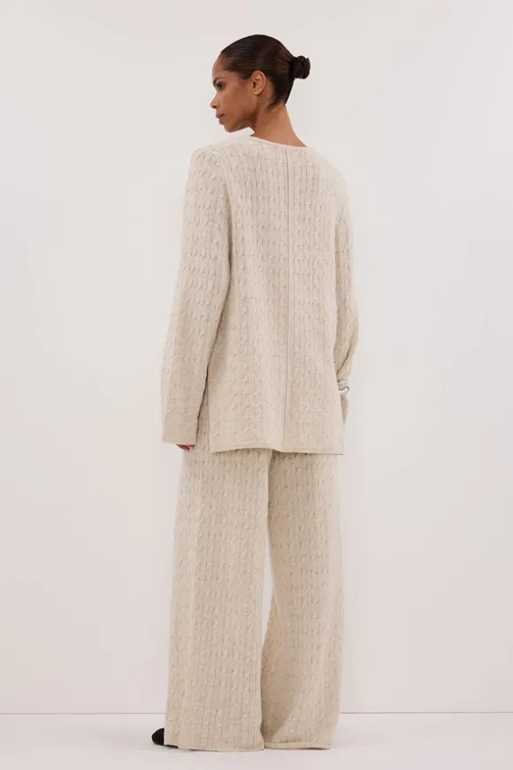 MAREN CHALK CABLE KNIT JUMPER