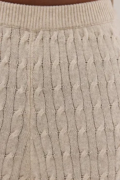 MAREN CHALK CABLE KNIT PANT