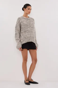 MARLEY IVORY CHOC SPECKLE JUMPER