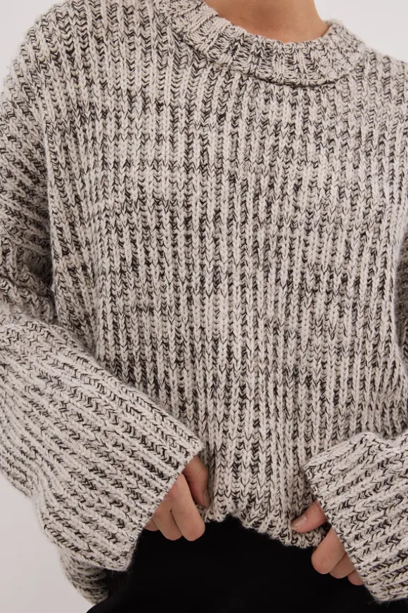 MARLEY IVORY CHOC SPECKLE JUMPER