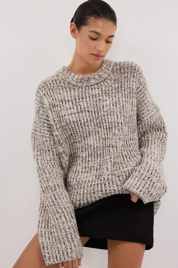 MARLEY IVORY CHOC SPECKLE JUMPER