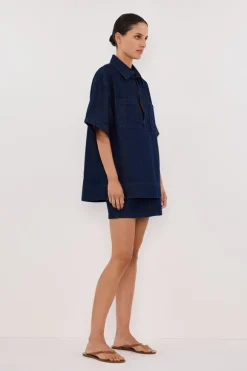 MASON INDIGO DENIM MINI SKIRT