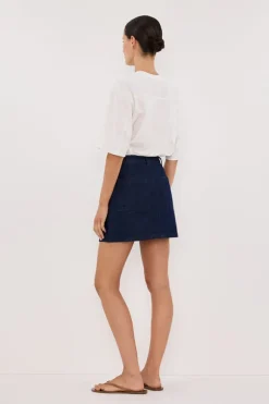 MASON INDIGO DENIM MINI SKIRT