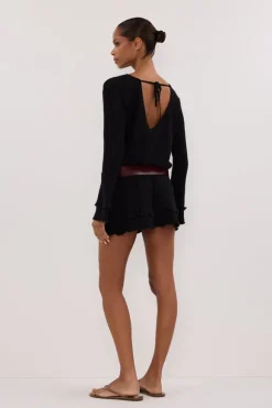 MAX BLACK KNIT MINI DRESS