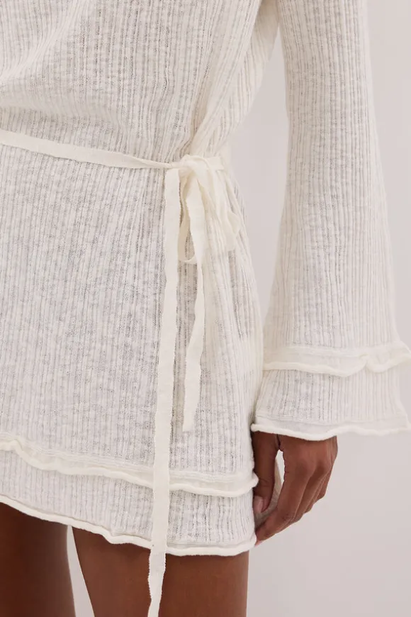 MAX IVORY KNIT MINI DRESS