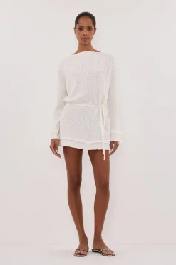 MAX IVORY KNIT MINI DRESS