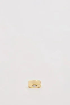 MÉGA DOUBLE STACK GOLD PINKY RING