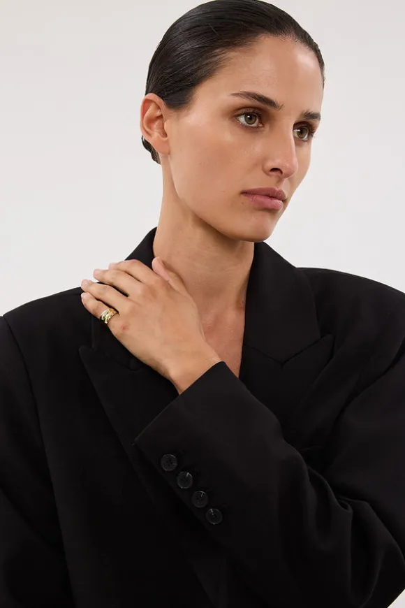 MÉGA DOUBLE STACK GOLD PINKY RING