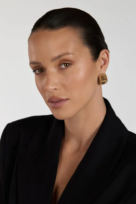 MÉGA STEP GOLD EARRING